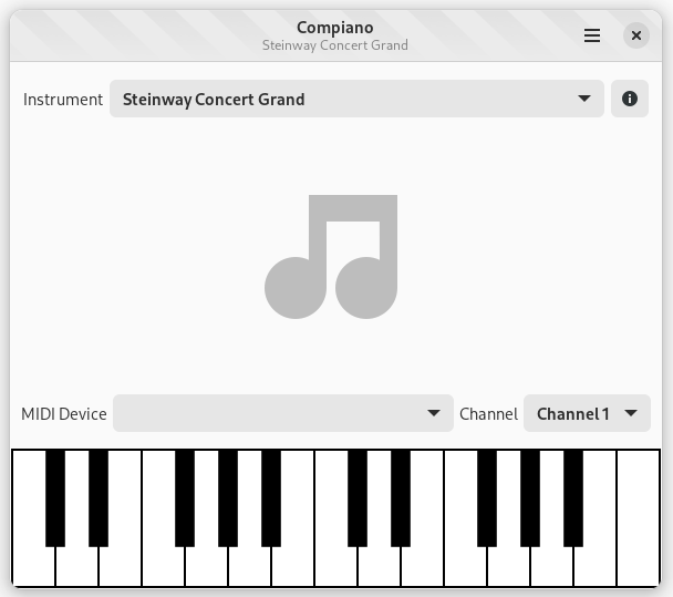 Screenshot of compiano